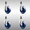 Service Caster 4 Inch 316SS Solid Polyurethane Swivel 7/8 Inch Expanding Stem Caster Set SCC SCC-SS316EX20S414-SPUS-78-4 - alternate 1
